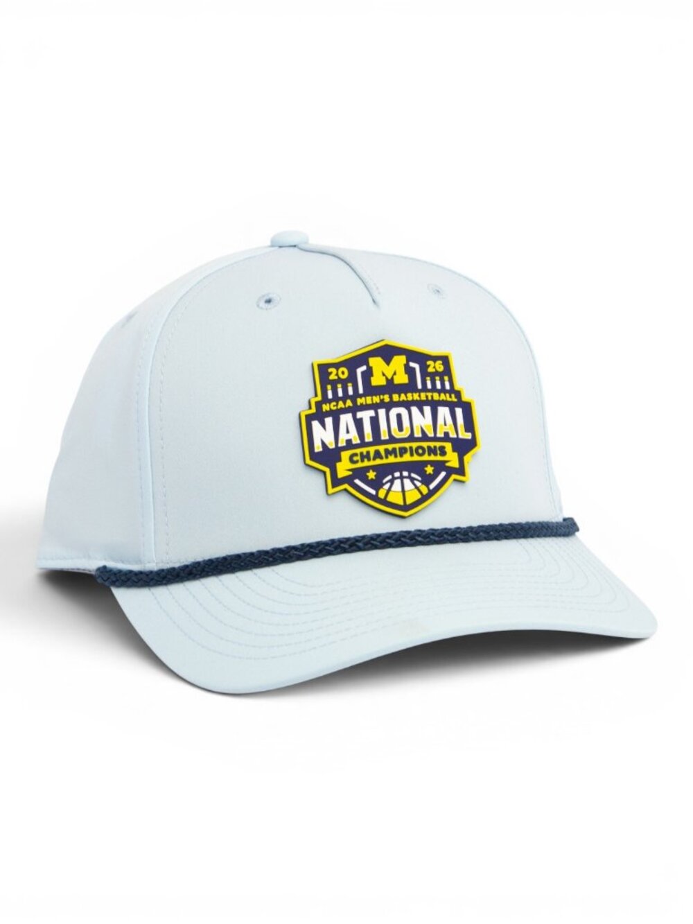 Michigan Wolverines 2026 Basketball National Champions Five Panel Rope Hat